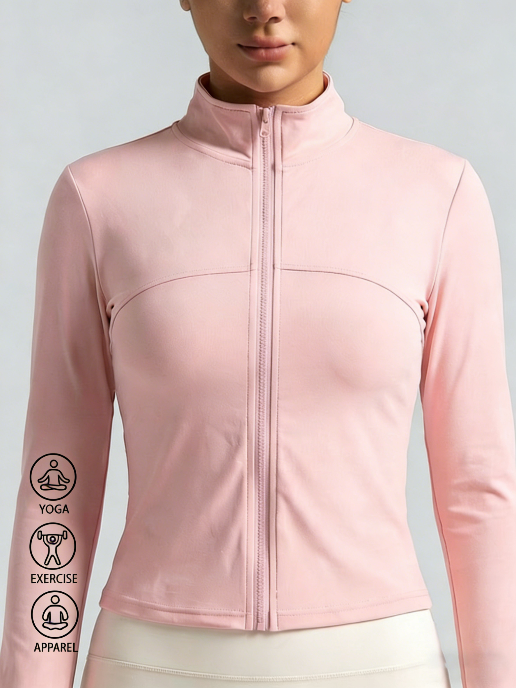 Fitness Yoga - New Women Light Pink Yoga Coat