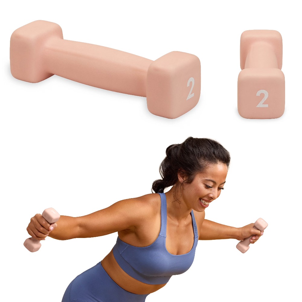 Fitness Yoga - Neoprene Coated 2 Pound Dumbbell Single