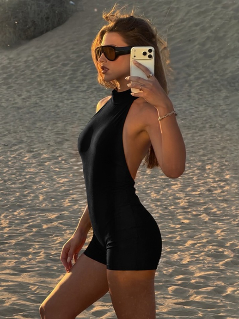Sexy Halter Neck Sleeveless Bo – Yoga Overall Fitness recenzja i cena