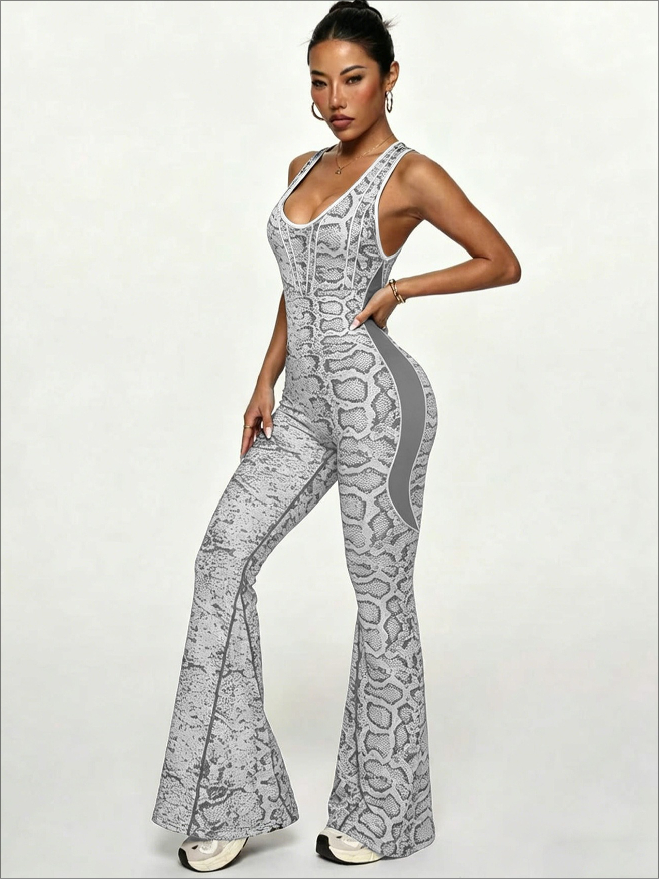 Women's Serpentine Print Blue  – Yoga Overall Fitness recenzja i cena