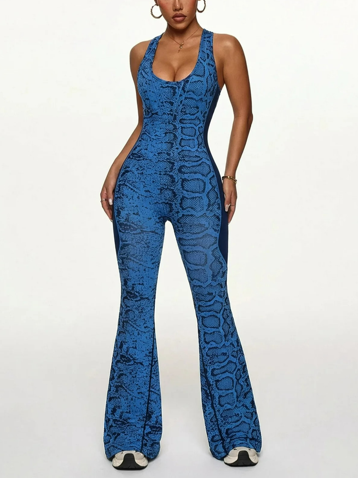Women's Serpentine Print Blue  – Yoga Overall Fitness recenzja i cena