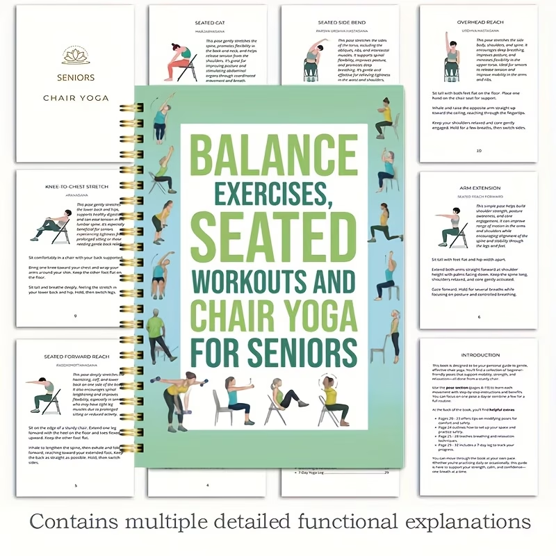Chair Yoga Exercise Notebook F – Yoga Fitness Journal recenzja i cena