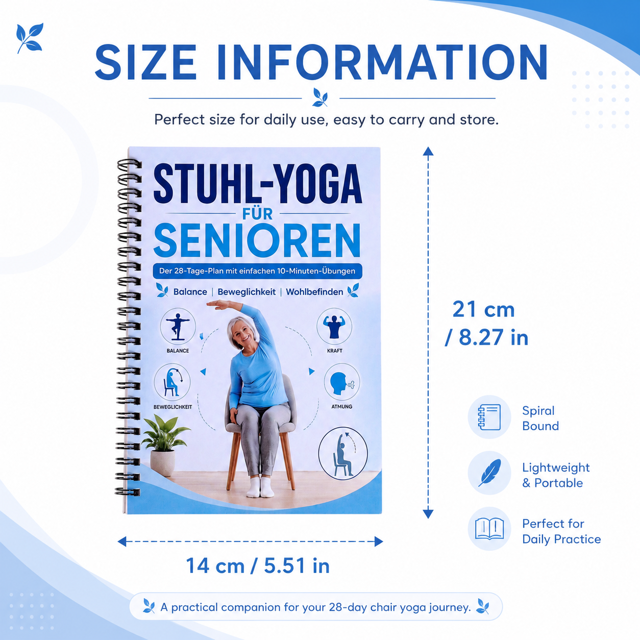 Illustrated Chair Yoga Workout – Yoga Fitness Journal recenzja i cena