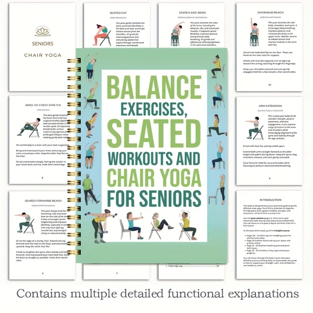 Chair Yoga Exercise Notebook F – Yoga Fitness Journal recenzja i cena