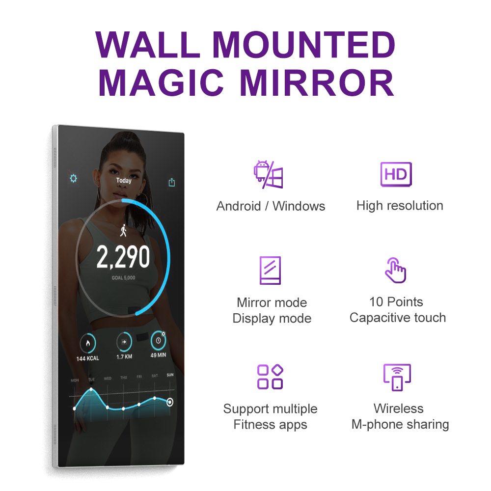 Wall Mounted Interactive Mirro – Yoga Fitness App recenzja i cena