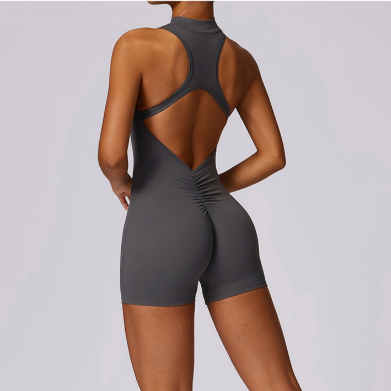 Summer Zipper Workout Jumpsuit – Yoga Overall Fitness recenzja i cena
