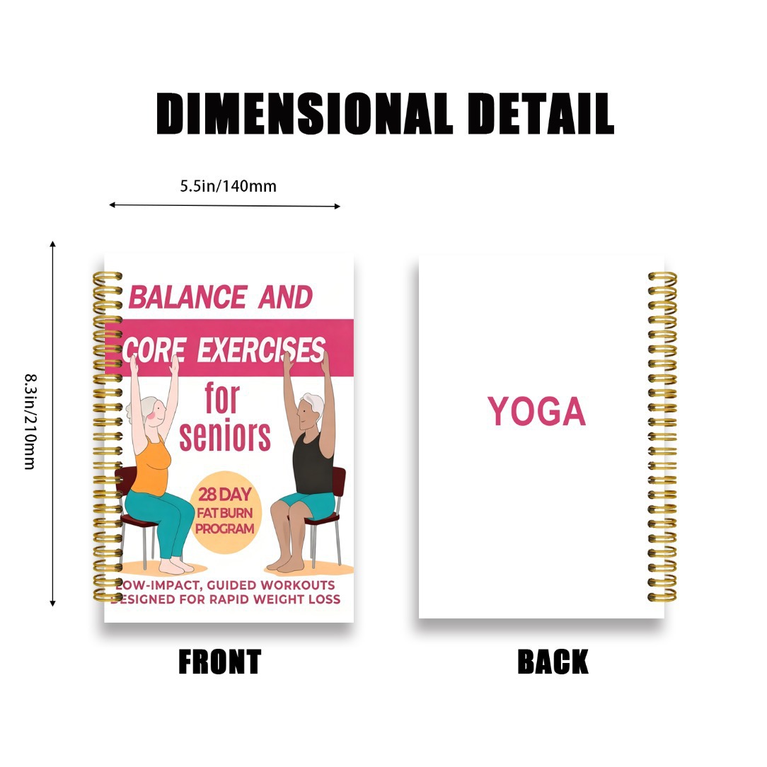 Chair Yoga Exercise Notebook F – Yoga Fitness Journal recenzja i cena